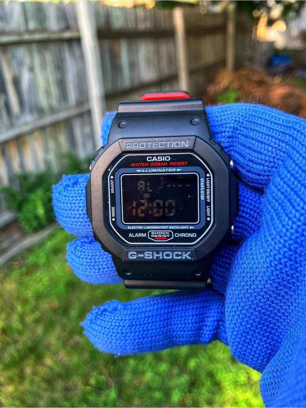 Custom G Shock Black and Red style color way